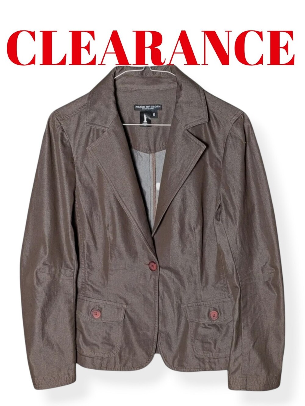 Peace of Cloth Tailored Blazer Panticular Espresso Brown Capsule Wardrobe USA - Picture 1 of 16